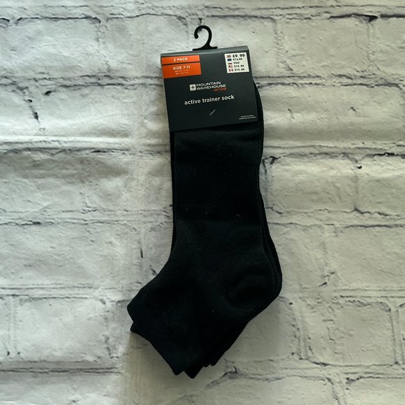 Mountain Warehouse Active Trainer Socks 2 Pack - Picture 1 of 4